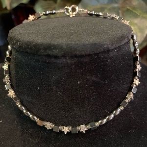 Handcrafted Acrylic Ceramic Silver Anklet